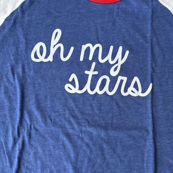 Oh my Stars T Shirt Blue Varsity Stripe Medium - Picture 5 of 5